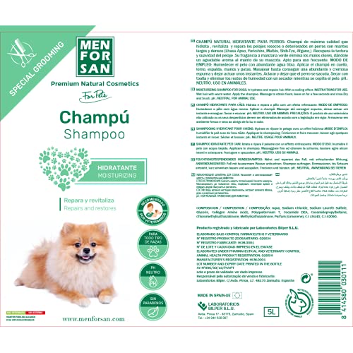 MENFORSAN Champú perros hidratante 5L, Hidrata, protege y refresca