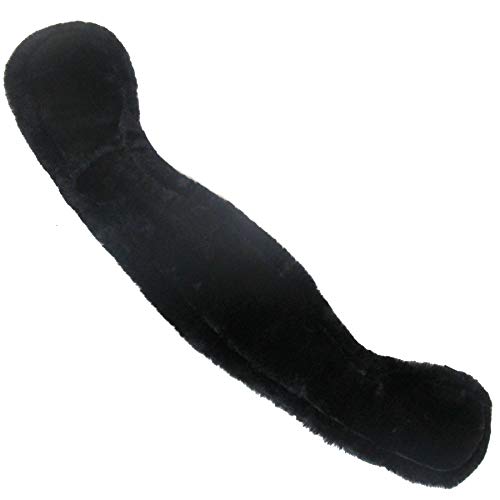 Merauno® Cinturón de lana de cordero Western para silla de montar, de lana de cordero merino de calidad, forma anatómica cóncava, Color: natural, negro, marrón, antracita
