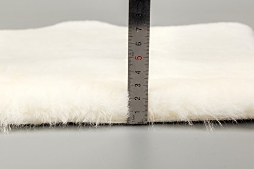 Merauno® Protector de cinturón de lana de cordero merino, protección ideal para el cinturón de sillín y el caballo, longitud 50, 60, 70 y 95 cm, color natural, negro, marrón, antracita