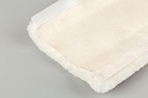 Merauno® Protector de cinturón de lana de cordero merino, protección ideal para el cinturón de sillín y el caballo, longitud 50, 60, 70 y 95 cm, color natural, negro, marrón, antracita
