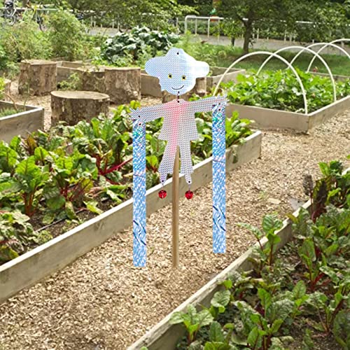 MERIGLARE Dispositivos repelentes de pájaros con Campana Reflectante para disuasión de pájaros para pájaros carpinteros de Gansos de jardín - Plata