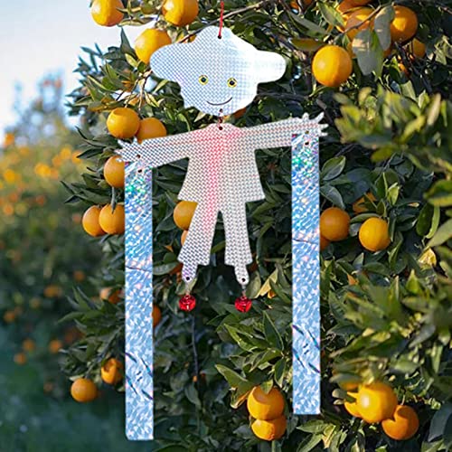 MERIGLARE Dispositivos repelentes de pájaros con Campana Reflectante para disuasión de pájaros para pájaros carpinteros de Gansos de jardín - Plata