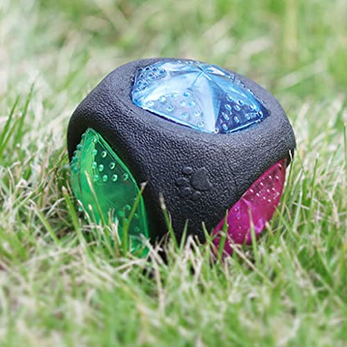 MERIGLARE Mascota Puppy Dog Ball para Juego Light-Up LED Play Jumping Squeaky Crazy Toy