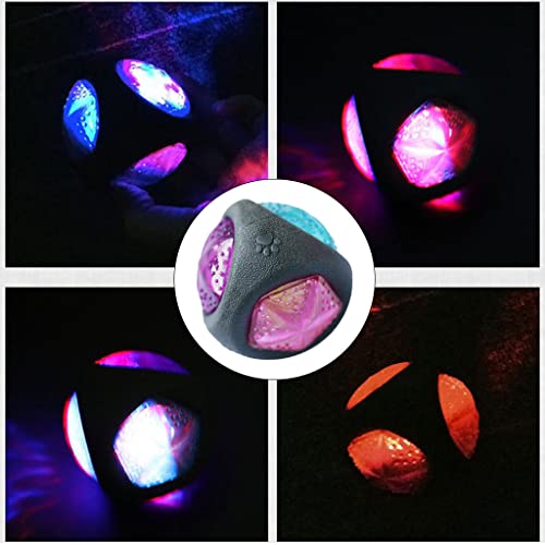 MERIGLARE Mascota Puppy Dog Ball para Juego Light-Up LED Play Jumping Squeaky Crazy Toy
