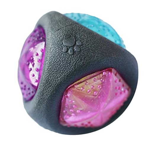 MERIGLARE Mascota Puppy Dog Ball para Juego Light-Up LED Play Jumping Squeaky Crazy Toy