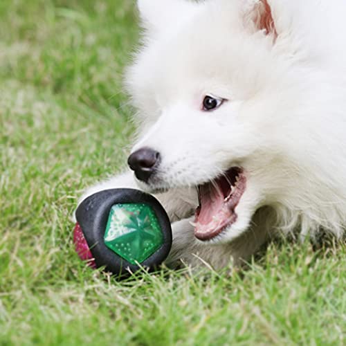 MERIGLARE Mascota Puppy Dog Ball para Juego Light-Up LED Play Jumping Squeaky Crazy Toy