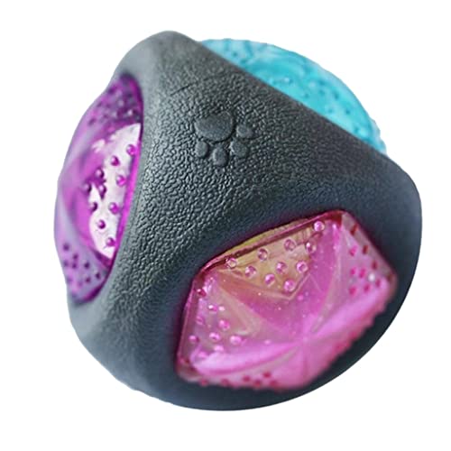 MERIGLARE Mascota Puppy Dog Ball para Juego Light-Up LED Play Jumping Squeaky Crazy Toy