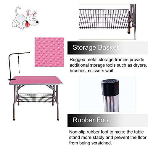 Mesa de Aseo Peluquería Canina Mesa de Aseo Profesional para Perros Pequeños, Mesa de Recorte Plegable Kitty / Young Cats para Macho / Hembra, Soporte Para Equipo de Escritorio de Belleza para Trabajo