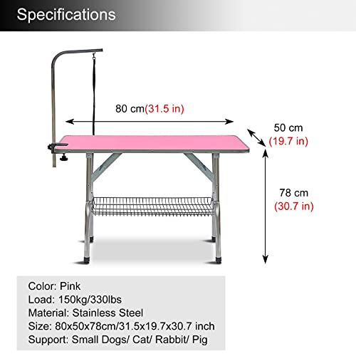 Mesa de Aseo Peluquería Canina Mesa de Aseo Profesional para Perros Pequeños, Mesa de Recorte Plegable Kitty / Young Cats para Macho / Hembra, Soporte Para Equipo de Escritorio de Belleza para Trabajo
