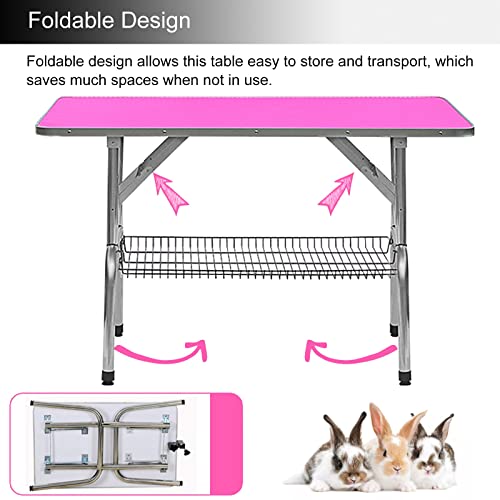 Mesa de Aseo Peluquería Canina Mesa de Aseo Profesional para Perros Pequeños, Mesa de Recorte Plegable Kitty / Young Cats para Macho / Hembra, Soporte Para Equipo de Escritorio de Belleza para Trabajo