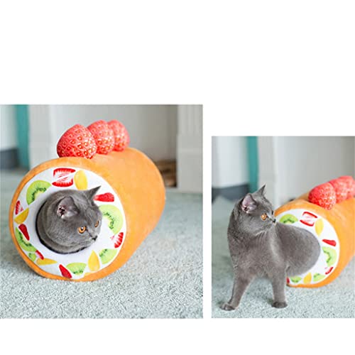 MGRECK Cama para Perros y Gatos en Forma de Pastel, Cama para Mascotas, Gatos, Divertido, Bonito Gatito, Nido para Dormir, cojín cómodo de Invierno cálido