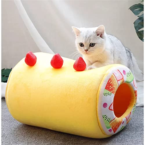 MGRECK Cama para Perros y Gatos en Forma de Pastel, Cama para Mascotas, Gatos, Divertido, Bonito Gatito, Nido para Dormir, cojín cómodo de Invierno cálido