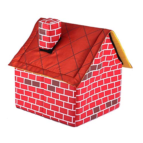 MGRECK Hogar para Mascotas, casa para Mascotas, casa para Perros Lavable, caseta para Perros, pequeña habitación Individual, casa para Perros Desmontable, Nido con colchoneta, Camas para Perros
