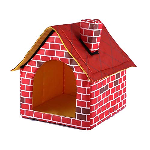 MGRECK Hogar para Mascotas, casa para Mascotas, casa para Perros Lavable, caseta para Perros, pequeña habitación Individual, casa para Perros Desmontable, Nido con colchoneta, Camas para Perros