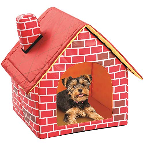 MGRECK Hogar para Mascotas, casa para Mascotas, casa para Perros Lavable, caseta para Perros, pequeña habitación Individual, casa para Perros Desmontable, Nido con colchoneta, Camas para Perros