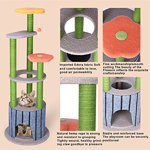 MGRECK Marco de Escalada para Gatos con Poste para rascar, Juguetes Divertidos para Gatos, Torre de árbol para Gatos, Muebles de protección contra Saltos, casa para Gatos, Gatitos y Mascotas