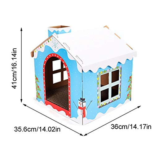 MHBY Cama para Mascotas, Alfombrilla para Nido de rascado para Gatos Caja de Caja corrugada Mejor Gatito Comodidad Interior Nueva Cama y Alfombrilla para Gatos de Clase Alta