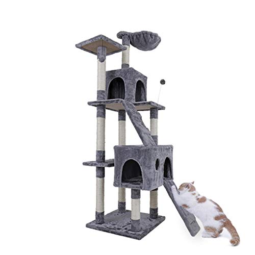 Miaow house Big Cat Tree Tower Condo Furniture Scratch Post Cat Gating Juguete de Salto con Escalera para Gatitos Casa de Mascotas Play Cat Scratch Post