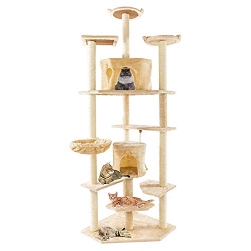 Miaow house Gatito Gatito Ascenso Juguete Mascota rasguño Post Juguete sólido sisal Cuerda Felpa Gato trepar árboles Gato Juguete Mascota Gato Torre Escalada Marco casero Gato árbol casa