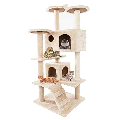 Miaow house Gatito Gatito Ascenso Juguete Mascota rasguño Post Juguete sólido sisal Cuerda Felpa Gato trepar árboles Gato Juguete Mascota Gato Torre Escalada Marco casero Gato árbol casa