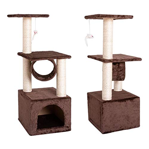 Miaow house Gatito Gatito Ascenso Juguete Mascota rasguño Post Juguete sólido sisal Cuerda Felpa Gato trepar árboles Gato Juguete Mascota Gato Torre Escalada Marco casero Gato árbol casa