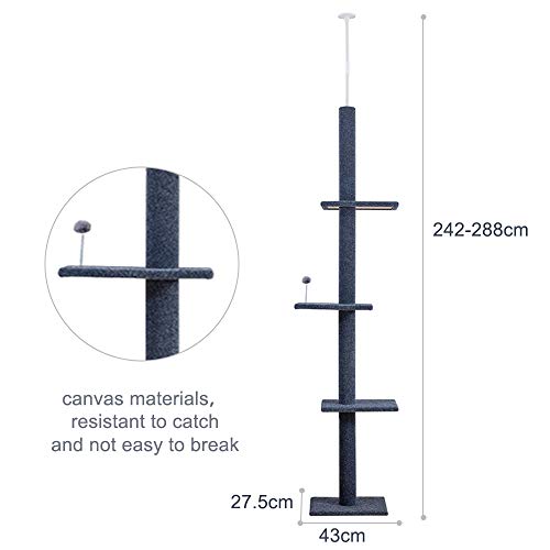 Mibee 95-113inch Pet Cat Tree Pet Tree para Gatos Cat Tower Cat Activity Tree para Gatitos Pet House Play