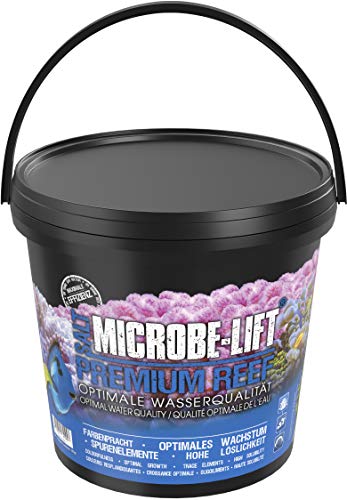 MICROBE-LIFT Premium Reef Salt - Sal Marina Apta para acuarios de Agua Salada, Ideal para el Cuidado de corales y Peces, White, 10 kg