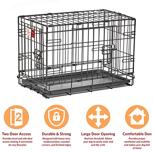 Midwest Vida etapas Plegable Metal Perro Crate