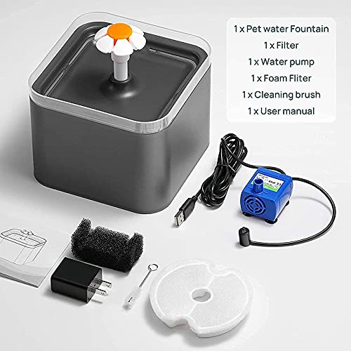 Milkvetch Bebedero para Gatos Ultra Silencioso con Filtro Fuente de Agua AutomáTica para Mascotas para Gatos y Perros PequeeOs Naranja