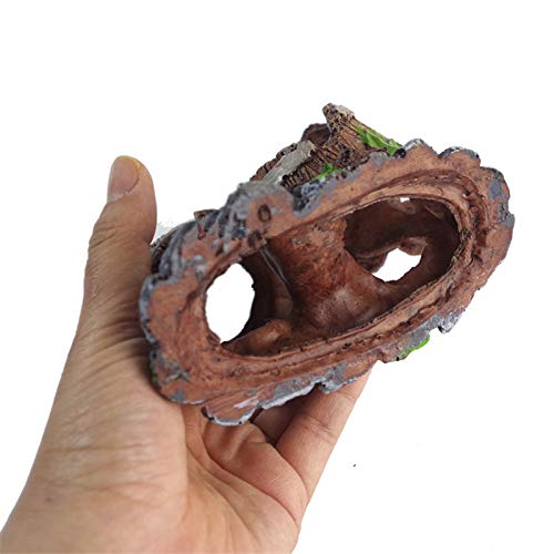 Milopon Adorno de Acuario Resina Forma De Barril De Creativa decoración Accesorios para Pez Depósito Paisaje Tank Aquarium