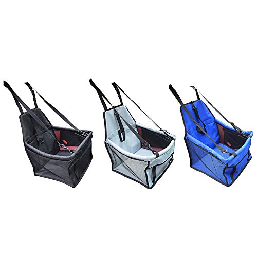 Milopon - Funda de asiento para perro plegable, portátil, impermeable, funda de asiento de coche, funda de asiento de tela Oxford impermeable, 40 x 30 x 25 cm, negro, 40 * 30 * 25cm