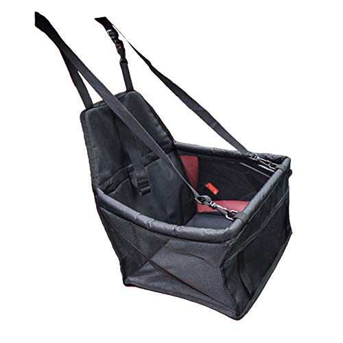 Milopon - Funda de asiento para perro plegable, portátil, impermeable, funda de asiento de coche, funda de asiento de tela Oxford impermeable, 40 x 30 x 25 cm, negro, 40 * 30 * 25cm