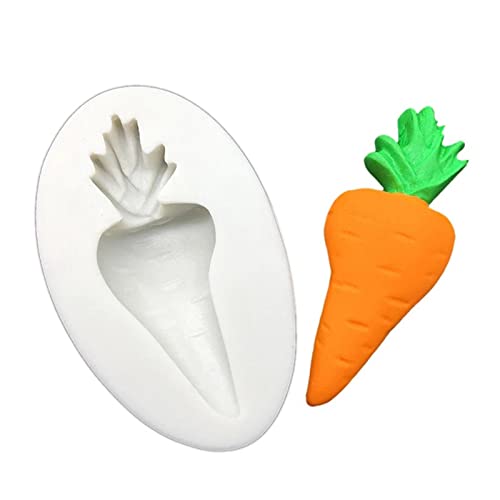 MIMERA Molde de Silicona de Chocolate para Manualidades de Pascua - Molde de Pascua para Fondant de Zanahoria de Conejito - Moldes para Hornear Pasteles de Conejito, moldes de Dulces de Bricolaje