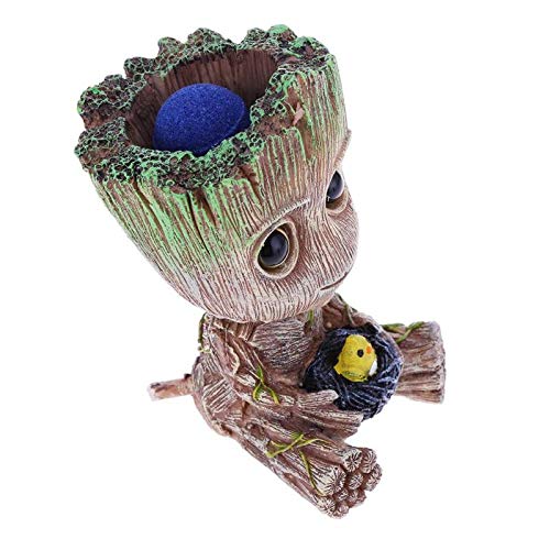 Mini árbol forma de acuario tanque de peces Groot decoración de la bomba de oxígeno bomba de aire bomba de aire bomba de accionamiento tanque de peces juguete decoración de acuario (pollo)