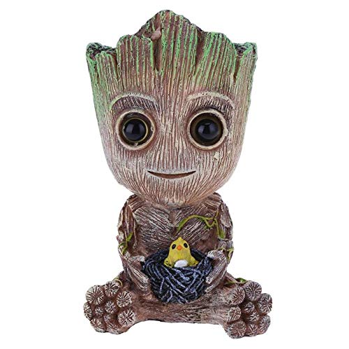 Mini árbol forma de acuario tanque de peces Groot decoración de la bomba de oxígeno bomba de aire bomba de aire bomba de accionamiento tanque de peces juguete decoración de acuario (pollo)