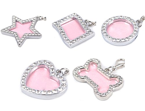 Minsa - 1 Tarjeta de identificación para Mascotas, múltiples Colores y tamaños, aleación de Aluminio, Accesorios para Mascotas
