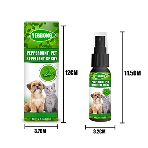 Mint Pet Mite Spray, No Rinse Pet Shampoo, Rids & Protects from Mange, Fleas, Ticks, Mites & Itchy Skin Problems, Paraben, Pesticide & Chemical Free (1PCS)