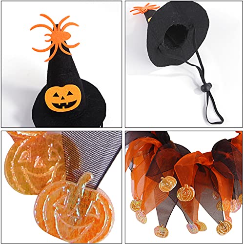 Miotlsy Disfraz De Halloween Para Mascota,Babero Para 2Halloween Campana Para Vestido De, 1 Halloween De Gorro Y 1 Babero Mascota, Gatos Y Perros Pequeños Y Medianos Ser Aplicable
