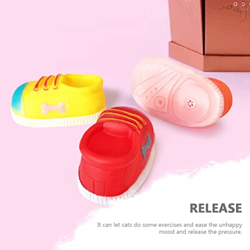 Mipcase 5 Unids Perro Chirriante Chísico Juguetes Zapato Perro Juguetes Juguetes Divertidos Juguete Interactivo Juguete Gato Chew Toys Suministros para Mascotas (Color