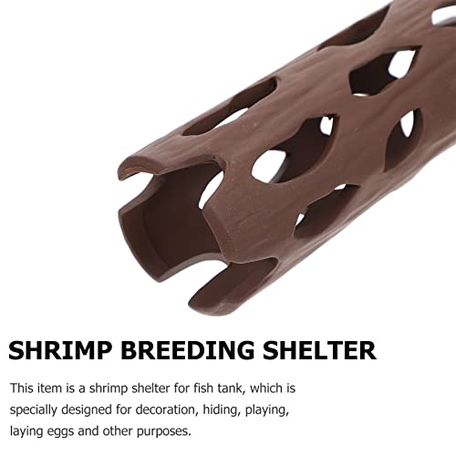 Mipcase Acuario Cueva de Cerámica Decoración de Cerámica Cueva Cueva Cría Cueva Refugio Ocultar Manchas de Pez Tanque Decoración Adorno para Camarones Cangrejos Betta Pescado Café