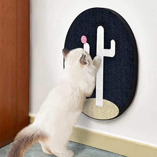 Mipcase Cat Rasguño Mat SISAL Cuerda Cactus Patrón Cat Scratching Play Suelo Cat Mat Mat Nest Bed Bed Pet Glaw Pad Toys Interactive para Perros Cat Pet Aleatory Color