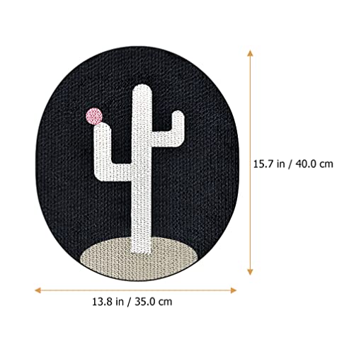 Mipcase Cat Rasguño Mat SISAL Cuerda Cactus Patrón Cat Scratching Play Suelo Cat Mat Mat Nest Bed Bed Pet Glaw Pad Toys Interactive para Perros Cat Pet Aleatory Color