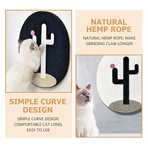 Mipcase Cat Rasguño Mat SISAL Cuerda Cactus Patrón Cat Scratching Play Suelo Cat Mat Mat Nest Bed Bed Pet Glaw Pad Toys Interactive para Perros Cat Pet Aleatory Color