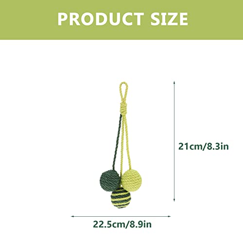 Mipcase Gato burlas de cáñamo Bolas de cáñamo con Gato de Juguete de la Varita interactiva para Accesorio para Mascotas