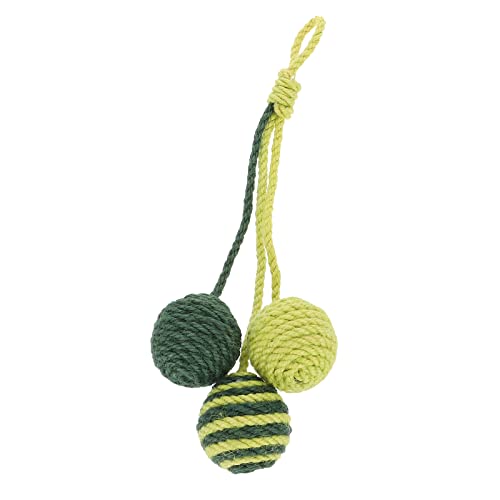 Mipcase Gato burlas de cáñamo Bolas de cáñamo con Gato de Juguete de la Varita interactiva para Accesorio para Mascotas