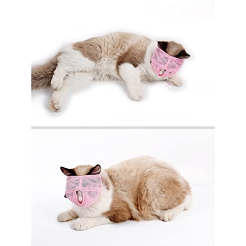 Mirnoadic Bozales de Gato Transpirables, máscara de algodón con máscara del Gato para Evitar Que los Gatos se muerdan, los maullidos, la masticación, Rayado