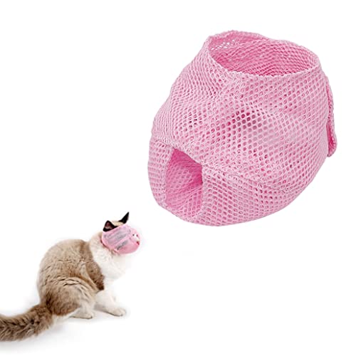 Mirnoadic Bozales de Gato Transpirables, máscara de algodón con máscara del Gato para Evitar Que los Gatos se muerdan, los maullidos, la masticación, Rayado