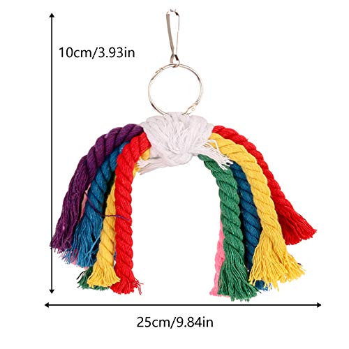 Mirrwin Juguetes para Pájaros Que Cuelga la Perca Juguete Colorida para Masticar Juguete para Pequeños y Medianos Loros de Aves para Periquitos,Cockatiels,Cacatúas,Pinzones,Pájaros del Amor 7 Piezas