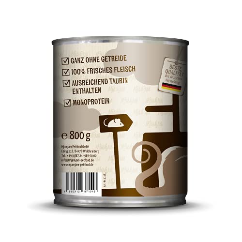 MjAMjAM - Pienso acuoso para Gatos - Delicioso Cordero Puro - Sin Cereales - 6 x 800 g