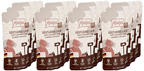 MjAMjAM - Pienso acuoso para Gatos - Delicioso Cordero Puro - Sin Cereales - Pouch 12 x 125 g
